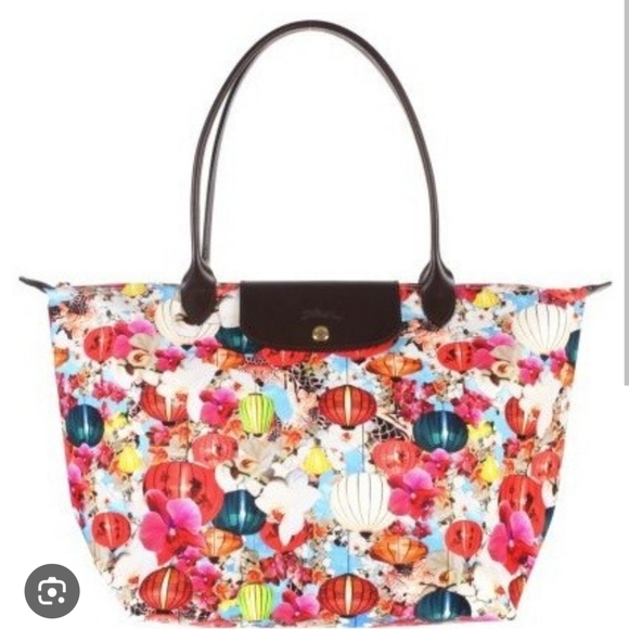 Longchamp Handbags - Longchamp Le Pliage Mary Katrantzou Travel Tote - RARE